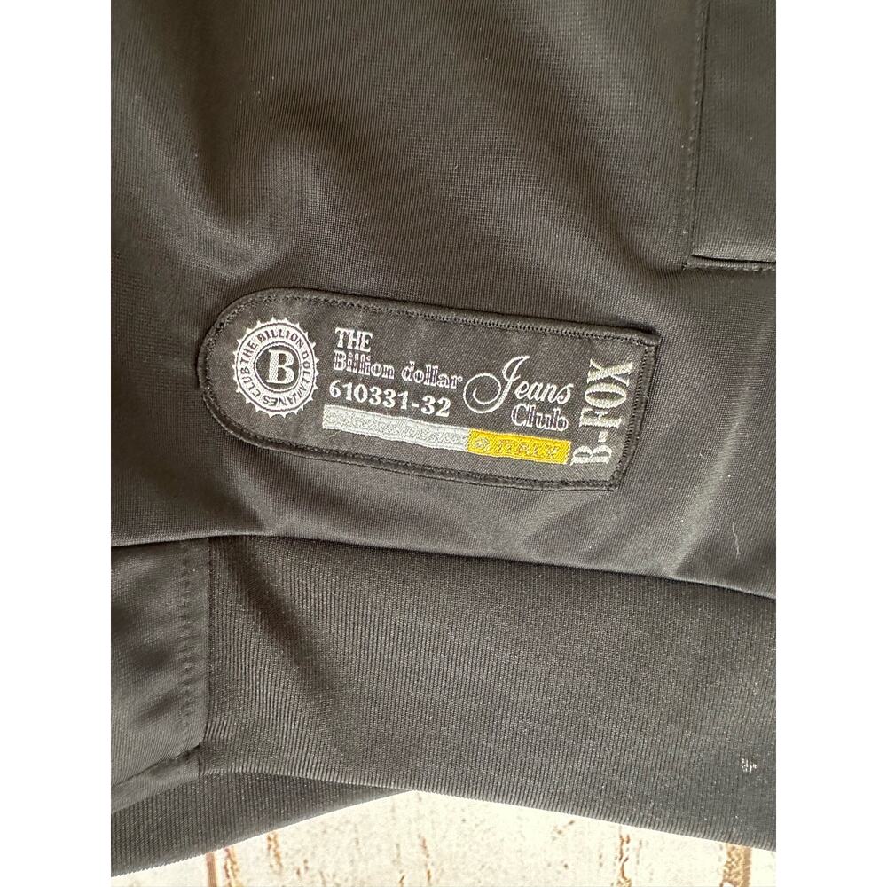 "The Billion Dollar Jeans Club" Jacket Black/Red Zip Up Size M - Picture 3 of 7